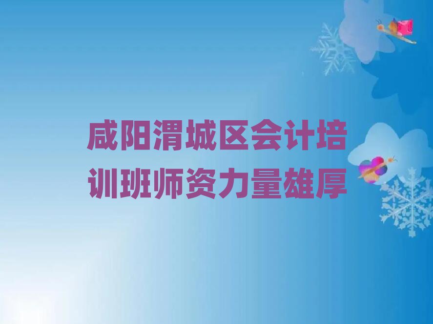 咸陽(yáng)渭城區(qū)會(huì)計(jì)培訓(xùn)班師資力量雄厚