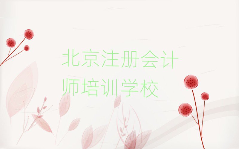 12月北京注冊(cè)會(huì)計(jì)師培訓(xùn)機(jī)構(gòu)