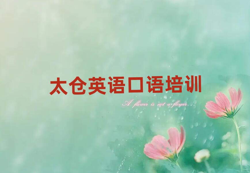 12月太倉英語口語培訓(xùn)哪家好一點(diǎn)兒的
