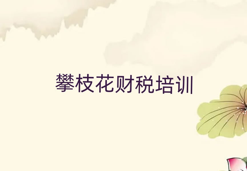 12月攀枝花東區(qū)財(cái)稅哪里有好的財(cái)稅培訓(xùn)班地方
