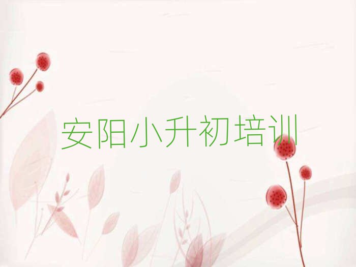 安陽(yáng)小升初培訓(xùn)機(jī)構(gòu)