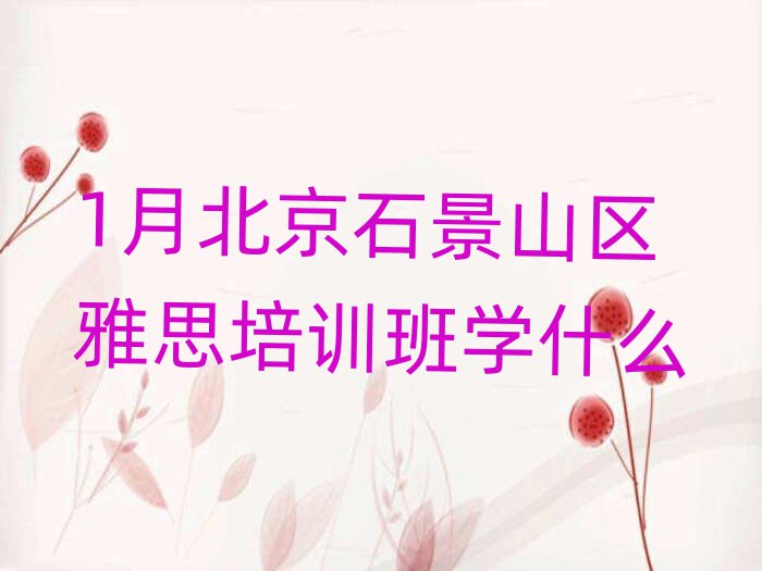 1月北京石景山區(qū)雅思培訓(xùn)班學(xué)什么
