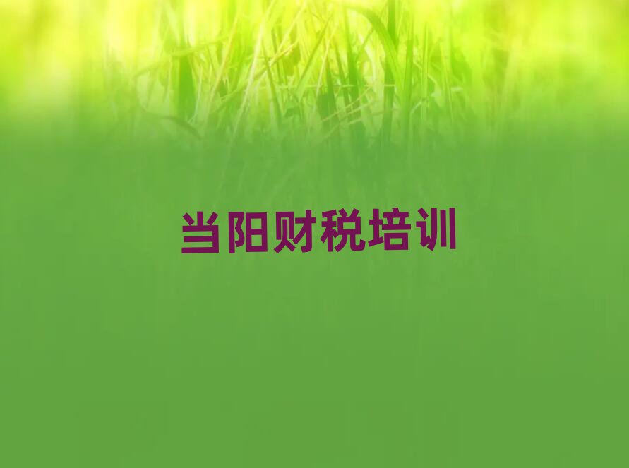1月當陽茅箭區(qū)財稅線下培訓班一般多少錢