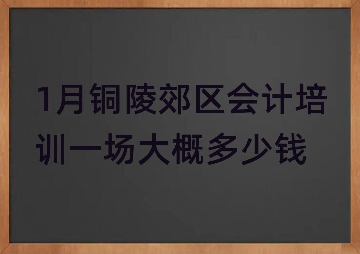 1月銅陵郊區(qū)會(huì)計(jì)培訓(xùn)一場(chǎng)大概多少錢(qián)