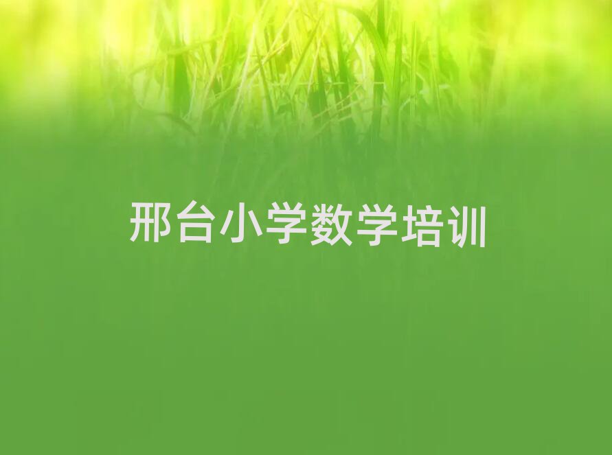 邢臺學(xué)小學(xué)數(shù)學(xué)去哪里好精選名單推薦