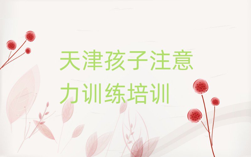 天津北辰區(qū)孩子注意力訓練培訓網絡在線課程