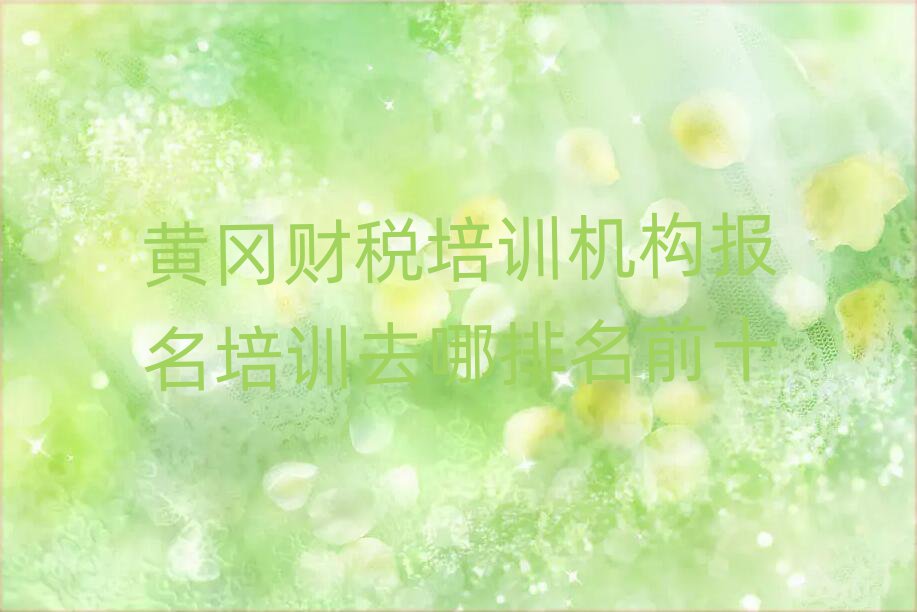 黃岡財(cái)稅培訓(xùn)機(jī)構(gòu)報(bào)名培訓(xùn)去哪排名前十
