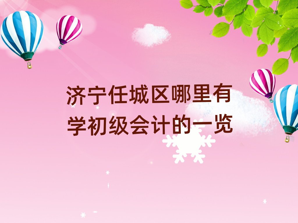 濟寧任城區(qū)哪里有學初級會計的一覽