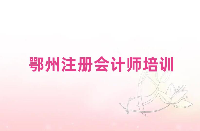 2月鄂州正規(guī)注冊會計師培訓(xùn)機(jī)構(gòu)排名一覽表