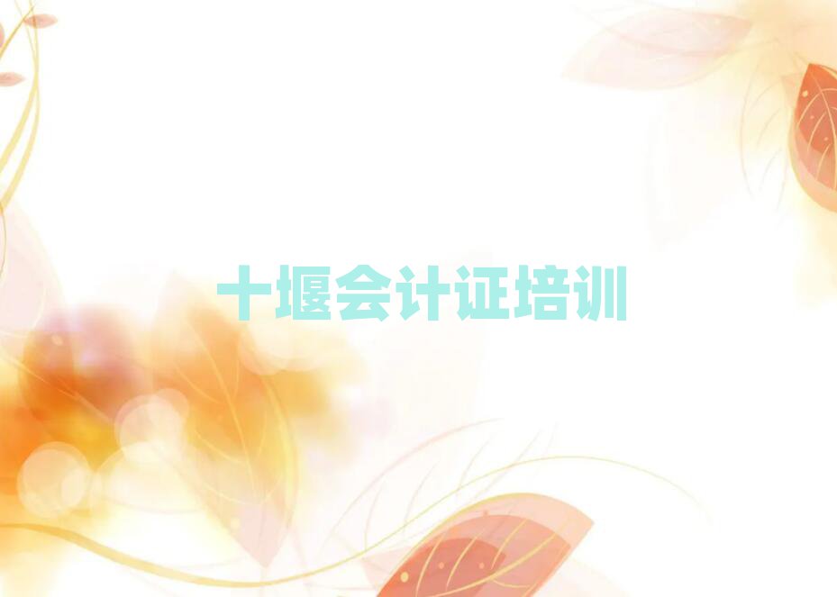 十堰五堰街道會計證培訓一般要多少錢一次