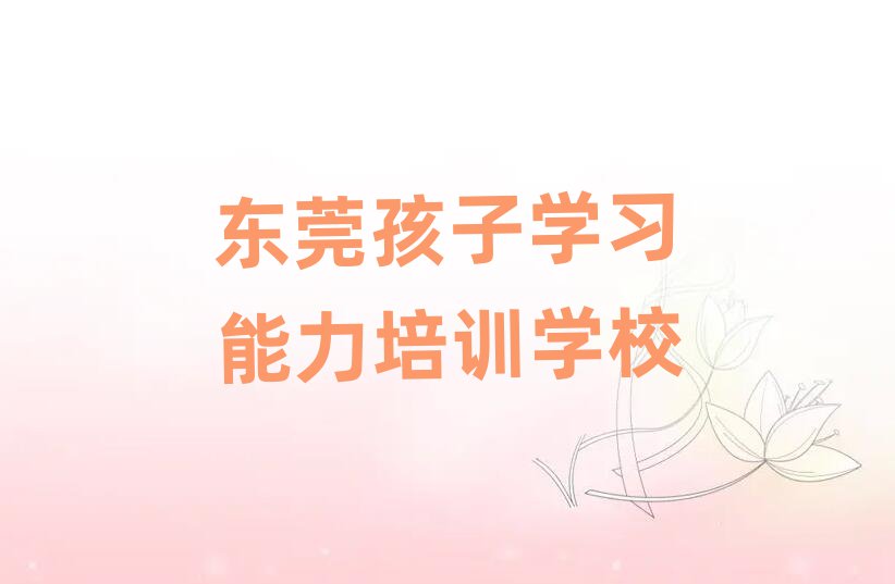 東莞學(xué)孩子學(xué)習(xí)能力哪個學(xué)校比較好