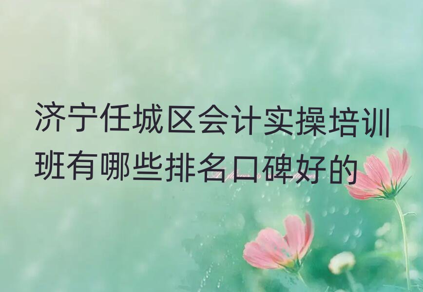 濟寧任城區(qū)會計實操培訓(xùn)班有哪些排名口碑好的