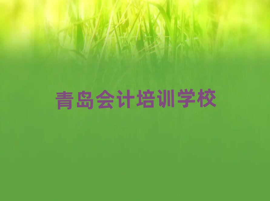2025青島會(huì)計(jì)培訓(xùn)機(jī)構(gòu)今日一覽公布