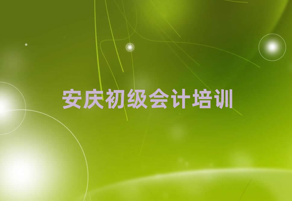 2025年安慶初級(jí)會(huì)計(jì)培訓(xùn)機(jī)構(gòu)