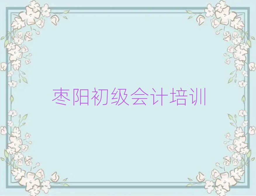 4月棗陽初級會計培訓(xùn)費一天多少錢十大排名