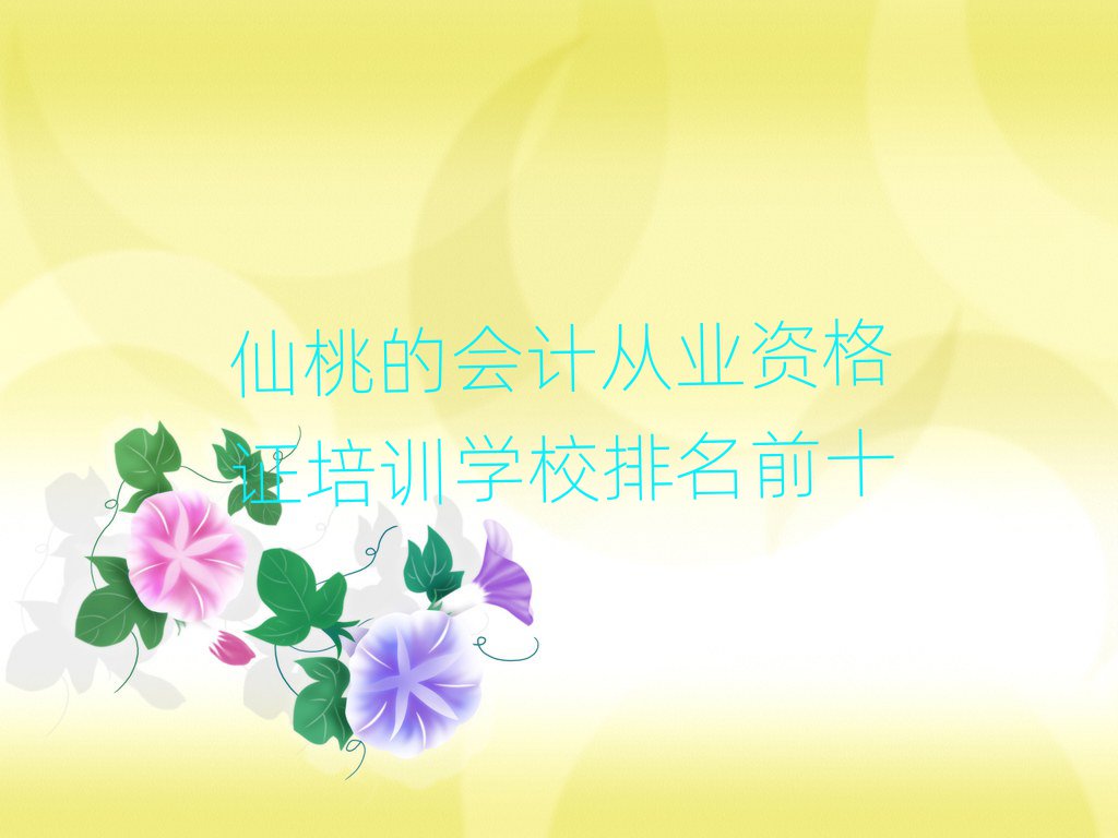 仙桃的會(huì)計(jì)從業(yè)資格證培訓(xùn)學(xué)校排名前十