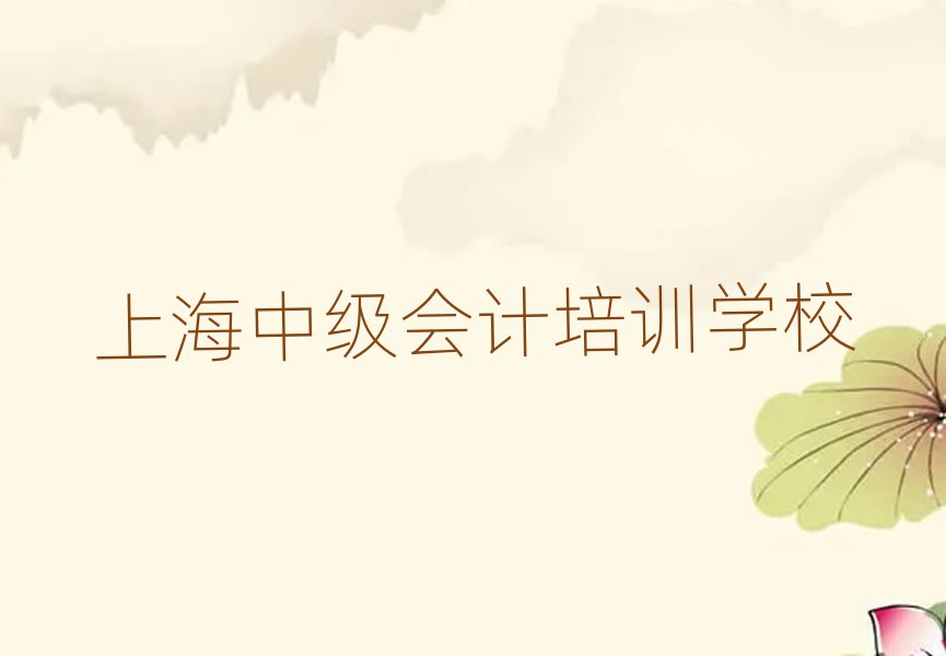 上海北新涇街道培訓(xùn)中級(jí)會(huì)計(jì)需要多少錢一個(gè)月