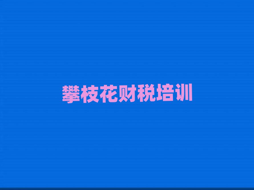 攀枝花東區(qū)學(xué)財(cái)稅速成班多長時(shí)間能學(xué)會(huì)