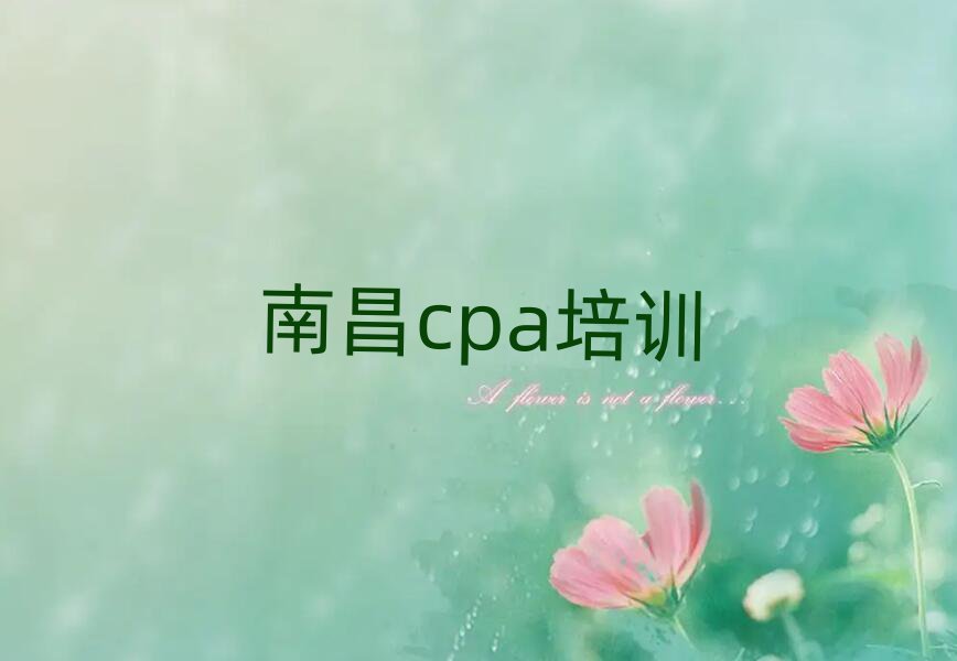 2025年南昌青云譜區(qū)cpa什么cpa培訓(xùn)班比較好