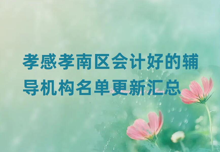 孝感孝南區(qū)會計好的輔導(dǎo)機構(gòu)名單更新匯總