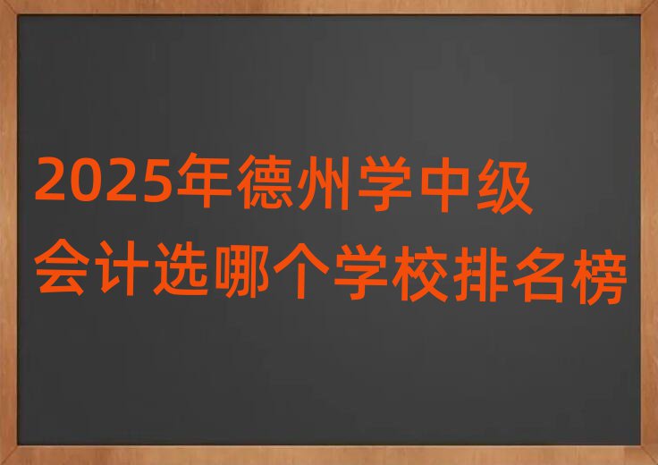 2025年德州學(xué)中級(jí)會(huì)計(jì)選哪個(gè)學(xué)校排名榜