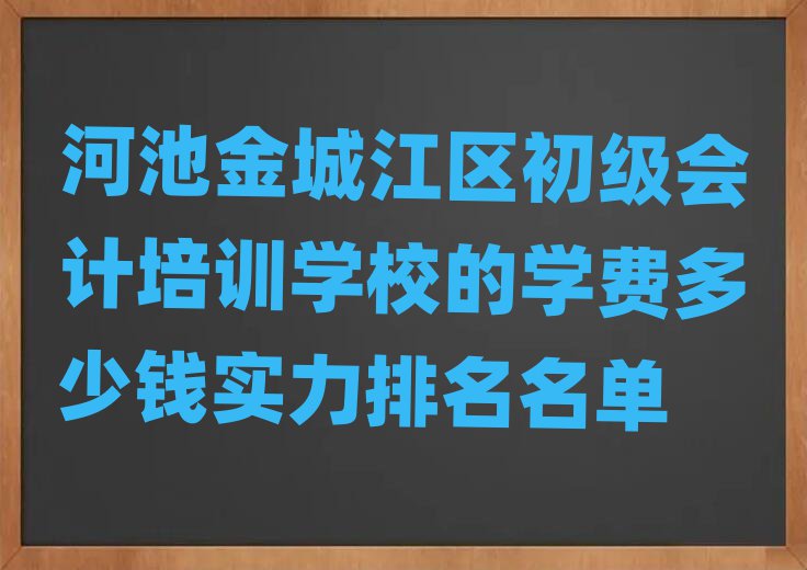 河池金城江區(qū)初級(jí)會(huì)計(jì)培訓(xùn)學(xué)校的學(xué)費(fèi)多少錢實(shí)力排名名單