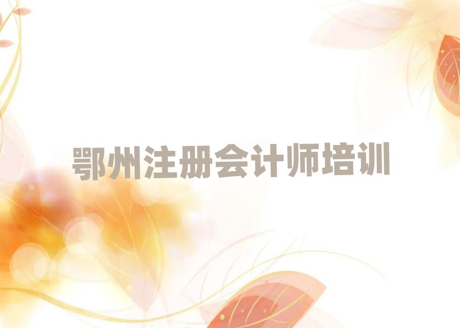 2025鄂州注冊(cè)會(huì)計(jì)師在線培訓(xùn)班排名榜