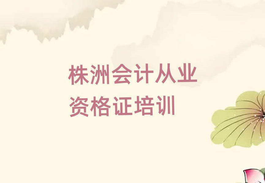 株洲石峰區(qū)會(huì)計(jì)從業(yè)資格證去哪里培訓(xùn)