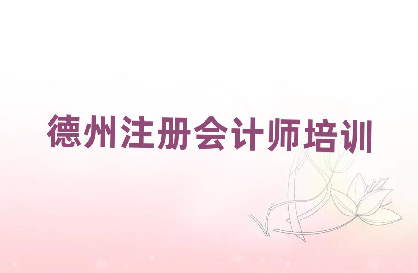 德州學(xué)注冊會計師去哪個學(xué)校值得推薦的名單榜首一覽