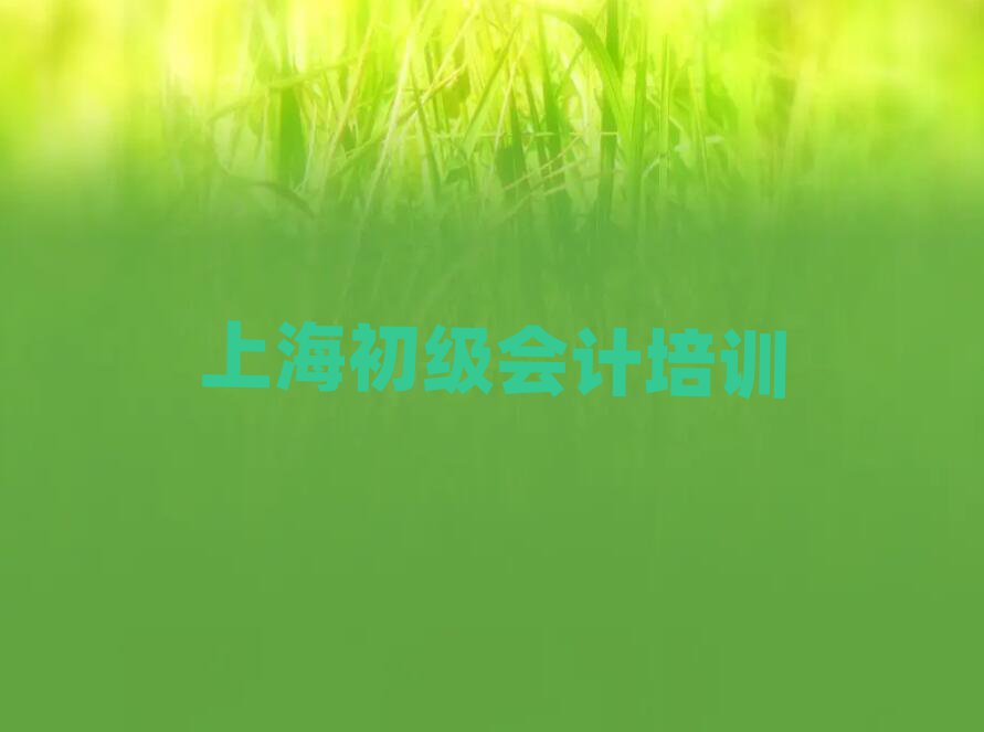 上海崇明區(qū)短期初級會計培訓班