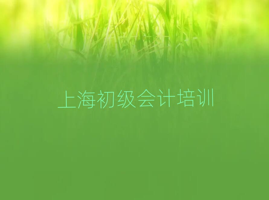 上海崇明區(qū)短期初級會計培訓班