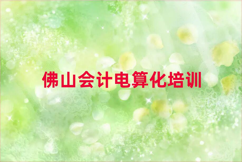 2025年佛山三水區(qū)哪里學(xué)會計電算化培訓(xùn)好排名前十