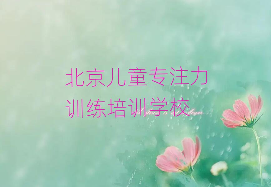 北京學(xué)兒童專注力訓(xùn)練在哪里學(xué)名單揭秘一覽