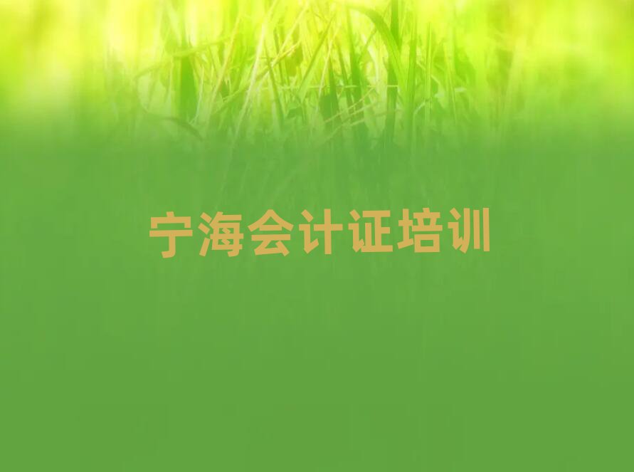 寧海會計證培訓(xùn)在哪學(xué)名單榜首一覽