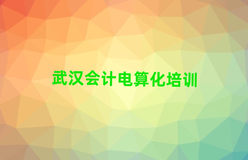 2025年武漢學會計電算化報什么班十大一覽匯總本地甄選的