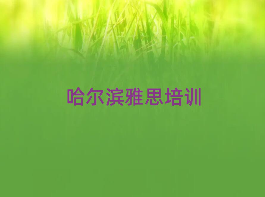 哈爾濱雅思在線學(xué)習(xí)班排名榜