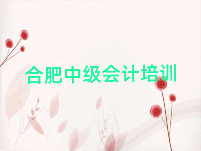 合肥中級會計培訓班哪個好今日一覽公布