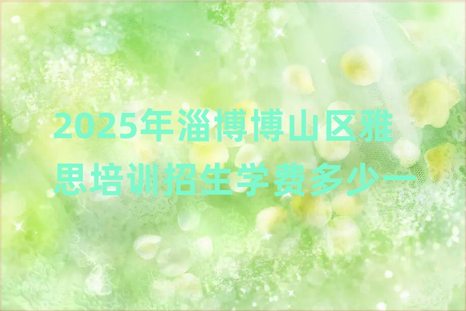 2025年淄博博山區(qū)雅思培訓招生學費多少一