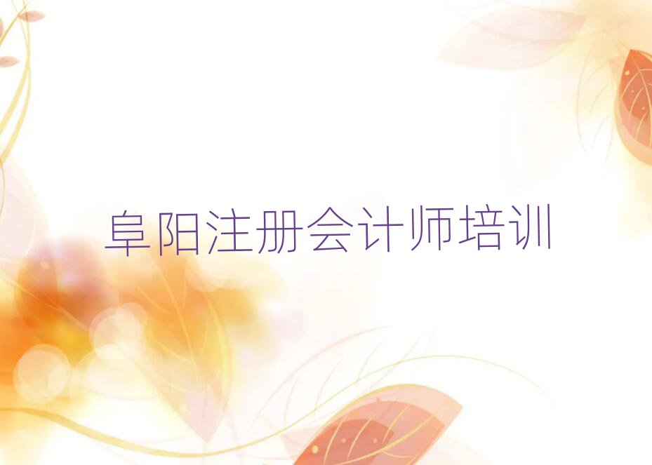 阜陽注冊會計師班top排行榜