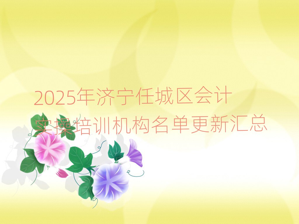 2025年濟(jì)寧任城區(qū)會計(jì)實(shí)操培訓(xùn)機(jī)構(gòu)名單更新匯總
