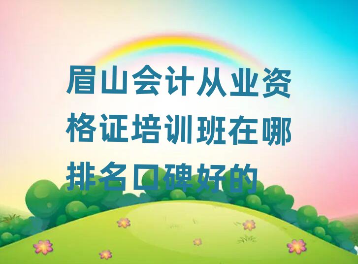 眉山會(huì)計(jì)從業(yè)資格證培訓(xùn)班在哪排名口碑好的