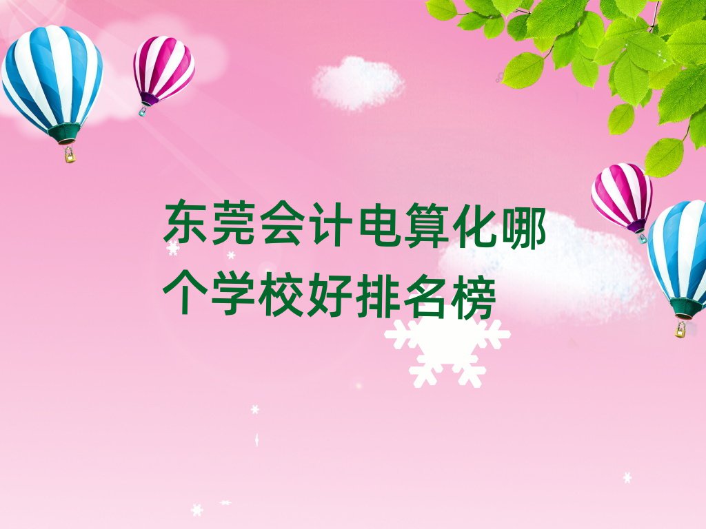 東莞會(huì)計(jì)電算化哪個(gè)學(xué)校好排名榜