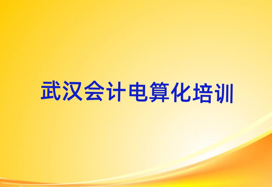 武漢漢南區(qū)在哪學會計電算化名單榜首出爐