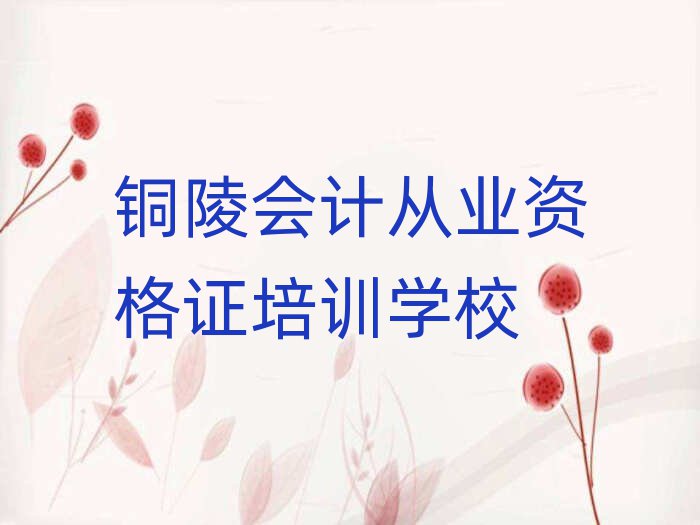 7月銅陵哪學會計從業(yè)資格證好排名榜